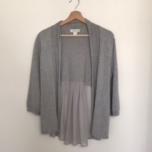 Grey cardigan sweater